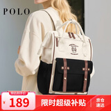 POLO双肩包女士大容量背包女复古书包iPad包包女包生日送女朋友礼物