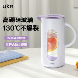 UKA冷水壶高硼硅玻璃凉白开水壶杯耐高温防烫家用大容量 紫色