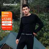 SMARTWOOL男士250系列100%美利奴羊毛上衣户外保暖长袖可机洗6350 黑色001 S（欧码偏大）