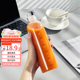 拜杰高硼硅玻璃刻度杯刻度水杯冷泡杯果汁杯透明杯子刻度玻璃杯500ML