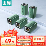 山泽（SAMZHE）网线对接头 转接头 网络直通头RJ45网口连接器 双通头模块网线延长器8P8C 铝壳5个装 SZ-LZT05