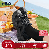 FILA 斐乐官方女鞋复古运动凉鞋猫爪凉鞋溯溪沙滩鞋子 黑-BK 37.5