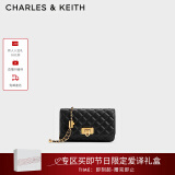 CHARLES&KEITH经典菱格链条小方单肩斜挎包包女包生日母亲节礼物CK2-70160131 Black黑色 小包