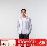迪卡侬迪卡侬防晒衣男户外跑步衣速干防风帽衫极地白L-4826171