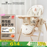mommark宝宝餐椅婴幼儿吃饭座椅折叠可坐躺小孩儿童饭桌学坐椅家用0-6岁 【奢享款】熊U（抑菌垫/流彩轮）