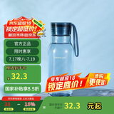 乐扣乐扣（LOCK&LOCK）夏季运动水杯简约塑料杯户外便携水壶男女学生杯子蓝色350ML