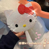 八海鸟hello猫kitty镜子非成品满钻哈喽kt化妆镜diy材料包情人节送女友