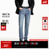 杰克·琼斯（JACK&JONES）男装修身牛仔裤男弹性品牌男裤休闲高档潮流四季款宽松直筒裤子 135中蓝牛仔 修身 32 175 W32/L32