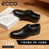 爱步（ECCO）皮鞋男 商务皮鞋男鞋简约正装皮鞋男士亮面皮鞋德比鞋 墨本621634 黑色/磁石灰62163450839 43 尺码偏大