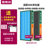 思博润 适配IAM空气净化器滤网双效复合滤芯过滤网 KJ580F-J5/KJ580F-T6（2片装）