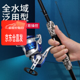 TAIGEK路亚竿直柄纺车轮套装轻硬钓鱼竿海竿抛竿碳素鱼竿套装2.4米