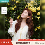 茵曼（INMAN）章若楠同款欧若风法式吊带连衣裙2025夏季新品女装淡鹅黄色裙子 杏色针织衫-18528632 XL