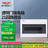 德力西电气配电箱家用强电箱暗装空开断路器照明箱透明门CDEN1 21回路