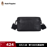 暇步士（Hush Puppies）斜挎包单肩包头层牛皮男大容量复古邮差小挎包休闲简约520礼物