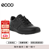 爱步（ECCO）男鞋休闲鞋 牛皮鞋面 舒适透气运动鞋  欧文系列5116141黑色 41