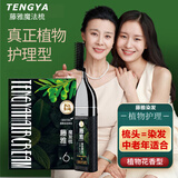 藤雅六代魔法染发梳一梳黑染发剂膏梳子一洗黑泡泡植物提取遮盖白发 黑色（梳子+一组染发剂）