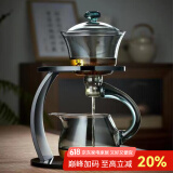全度玻璃茶具套装自动懒人泡茶器家用泡茶壶茶杯冲泡茶器功夫茶具 登高清灰自动茶具 1件