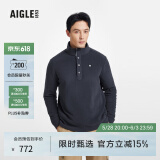 AIGLE艾高抓绒衣经典款POLARTEC户外保暖休闲耐穿半拉链上衣男士 海军蓝 BE484 XL (185/100A)