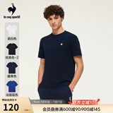 乐卡克法国公鸡夏季圆领短袖T恤 L242UECA0301 藏青色 XL