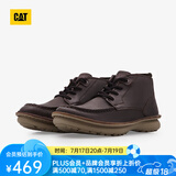 CAT卡特工装靴男士马丁靴防滑厚底户外英伦风牛皮靴子P725410N3EDC17 深褐 39