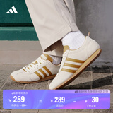 adidas「冰淇淋T头鞋」VS JOG 2.0复古薄底运动鞋阿迪达斯轻运动   乳白色/麦棕/树脂黄 (女生推荐买小0.5码)   37