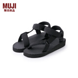 无印良品（MUJI）男女通用 波型鞋底 布带凉鞋(男士/女士) 无性别男款女款休闲凉鞋 黑色 3S 38 码/S 240mm（3.0）