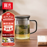 富光泡茶杯茶水分离玻璃杯办公室喝茶杯子男士个人高档花茶杯水杯