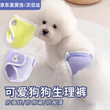 郦狼狗狗生理裤母狗姨妈月经期安全裤泰迪用品宠物内裤中小型犬防骚扰 浅紫小兔裤子L号【腰围28-38cm】