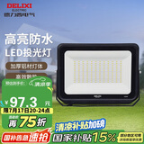 德力西（DELIXI）LED投光灯户外工厂农村庭院灯 IP65防水等级100W白光