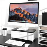 易游（YIYO）台式电脑垫高架子笔记本增高置物架托底座显示器桌面数据线收纳盒 R2升级版-双层(395*243*175mm)