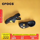 crocs卡骆驰洞洞鞋贝雅男鞋女鞋轻便耐磨一脚蹬拖鞋休闲鞋|10126 黑色-001 39 (240mm)
