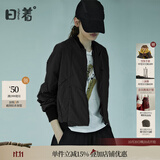 日着（rizhuo）日着原创设计女装2025秋新款城市轻户外棒球服飞行员夹克短外套 黑色 XL