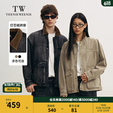 Teenie Weenie Men【男女同款】小熊男装牛仔夹克2025年春季新款拼接外套 黑色 L