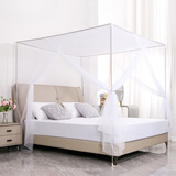 恬景 蚊帐 老式传统蚊帐学生宿舍蚊帐双人单开门家用纹帐床方顶 白色蚊帐2*2.2*1.9米【含烤漆支架】 0m*0m*0m 其它