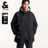 杰克·琼斯（JACK&JONES）秋冬季男士保暖外羽绒服合集 224412084黑色 M 175