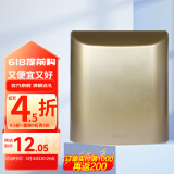 罗格朗（LEGRAND）电工电料86型暗装开关插座防水盒 防溅盒 浴室防水罩 香槟金色防水插座盒E223DV-C2