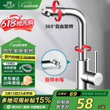 名爵（MEJUE）面盆水龙头冷热双控360°双旋转卫生间洗脸洗手台盆龙头Z-1201
