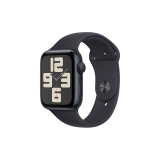 Apple Watch SE  智能手表GPS款44毫米午夜色铝金属表壳午夜色运动型表带M/L 健康电话手表MRE93CH/A