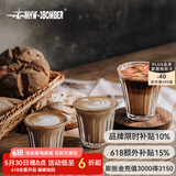 MHW-3BOMBER【胖东来爆款】轰炸机咖啡玻璃杯澳白拿铁杯拉花水杯dirty小杯子 Wright系列-320ml