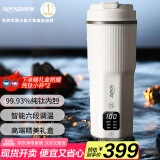 亚摩斯（Amos）纯钛电热水杯保温杯智能烧水杯450ml家用出差旅行便携式杯男女生日礼物伴手礼商务礼盒 AS-CP518L