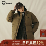 熊猫·本（ben.panda）春季新款工装羽绒服男潮流时尚立领加厚保暖户外休闲上衣多穿外套 卡其色（防泼水面料） M