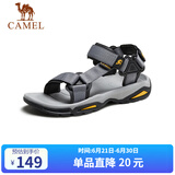 骆驼（CAMEL）户外沙滩潮流平底休闲男士凉鞋子 A822162412 灰色 43