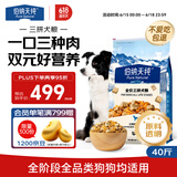伯纳天纯三拼冻干牛肉粒肉松犬粮20kg/40斤