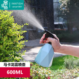 墨斗鱼喷壶 浇花水壶喷雾器喷水壶按压消毒酒精洒水壶 马卡龙蓝色600ml