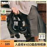 MIO 赵露思/黄杨钿甜同款米奥新款甜酷女鞋中跟乐福鞋厚底一脚蹬单鞋 黑色 37