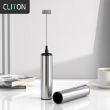 CLITON电动打奶泡器咖啡奶泡机收纳式不锈钢家用牛奶打泡器充电式搅拌器