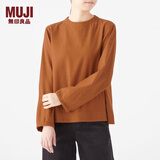 无印良品 MUJI 女式 新疆棉法兰绒 罩衫 29AC727 烟熏橙色 XL