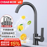 橱卫帮（CVBAB）厨房水龙头冷热水龙头枪灰色水槽水龙头双温洗菜盆水龙头CV1905H