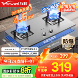 万和（Vanward）国家补贴20% 天然气燃气灶具不锈钢煤气炉双灶嵌入式4.5kW家用猛火一级能效家电以旧换新 B6B338XW