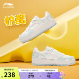 李宁奶酪丨板鞋女鞋春季新款潮流百搭运动鞋经典休闲鞋AGCU366